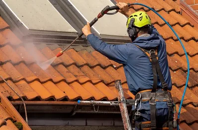 Démoussage et hydrofuge de toiture à Labeaume